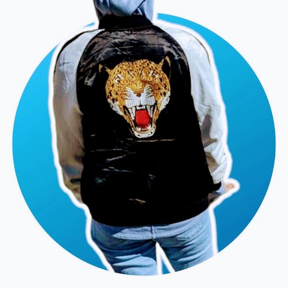 Kendall & Kylie Wild at Heart TIGER Satin Bomber Varsity Jacket PacSun NEW - NWT - Picture 2 of 15